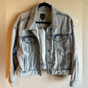 Wild Fable | Heavyweight Cropped Distressed Denim Jean Jacket